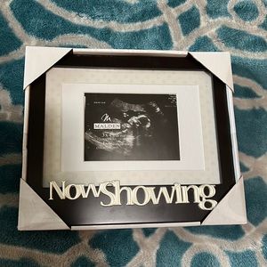 Picture Frame- “Now Showing” Black Frame/Silver Letters